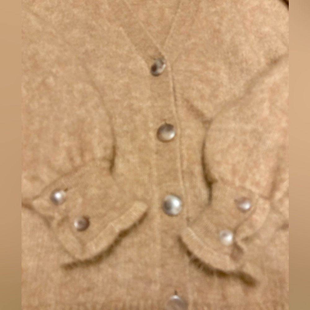 Sezane Mia Cardigan Camel size small - Picture 5 of 6